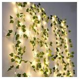 Flower Green Leaf String Lights Artificial Vine...