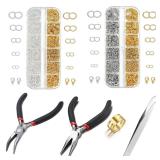 930pcs/Box Jewelry Findings Kits Open Jump...