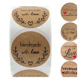 100pcs 1inch Vintage Kraft Paper Handmade With...