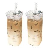 1Pcs Square Heat Resistant Coffee Glass Cup...