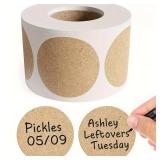 1 roll ,kraft round self-adhesive label paper...