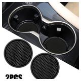 2pcs Black Car Auto Cup Holder Anti Slip Insert...