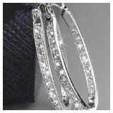 1 Pair Of Simple Large Hoop Earrings With...