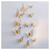 12pcs/lot Metal Inspired Hollow 3D Paper...