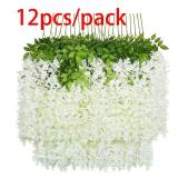 12pcs Artificial Wisteria Flowers String...