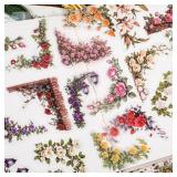 30 Pcs Flowers Corner Stickers PET sticker...