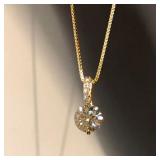 Huitan Eternity Pendant Necklace with Round...