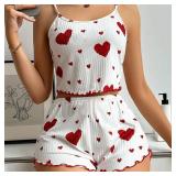 2 Pcs Women's Pajamas Set Sleepwear Short Tank...