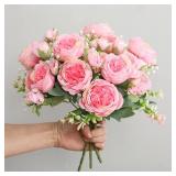 Hot Selling 1pcs Rose Pink Silk Bouquet Peony...