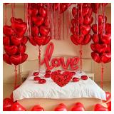 Red 'love' letter balloon set, 18-inch...