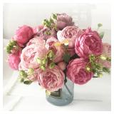 30cm Rose Pink Silk Peony Artificial Flowers...