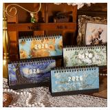 1Pc 2026 Desk Calendar Vintage Painting...