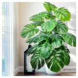 Artificial Monstera Plant Fake Palm Tree...