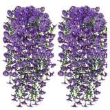 2Pc 75cm Artificial Morning Glory Wall Hanging...