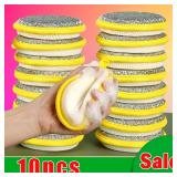 10Pcs Double Side Dishwashing Sponge Dish...