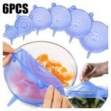 6Pcs Food Grade Silicone Preservation Cover...
