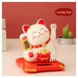 1pc Lucky Beckoning Cat Solar Powered Waving...
