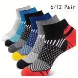 6 Pairs Colorful Men's Low Tub Socks Fashion...
