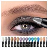 16 Colors Pearlescent Eyeliner, Color Glitter...