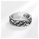 Retro Eternal Vine Ring silver plated Color...