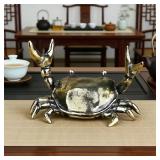 1PCS Pure Brass Crab Figurines Animal Statue...