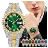 Luxury Hip Hop Stainless Steel Gold Color...