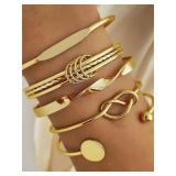 5pcs golden IPARAM Punk Multilayer Bracelets...