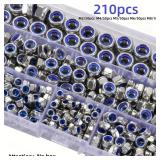 150pcs M3-M8 anti-slip hex nuts, full-thread...