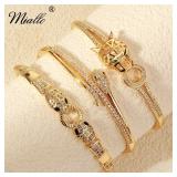 Trendy Stainless Steel Golden Snake Owl...