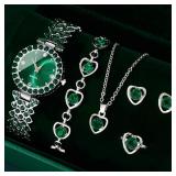 Women Fashion Watches Heart Rhinestone Ring...