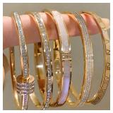 5 PCS Yupsk Titanium Steel Couple's Bracelet...