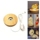 Wood Desktop Decorative Lights Light Base Night...