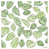 50Pcs Acrylic Mini Tree Leaf Beads Unique Loose...