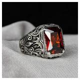 Vintage Handmade Turkish Signet Ring For Men...