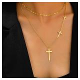 DOTIFI Stainless Steel Necklaces Cross Pendant...