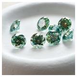 Bluegreen Color moissanite VVS1 3EX Cut Light...