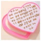 New S925 Silver Needle Stud Earrings Set for...