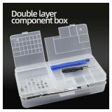 Box, Electronic Components, Transparent Plastic...