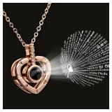 Projection Necklace 100 Languages I Love You...
