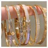 5 PCS Yupsk Titanium Steel Couple's Bracelet...