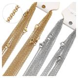 10pcs Gold Color Stainless Steel Link Chains...