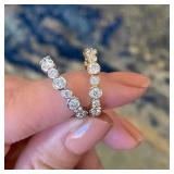 Huitan Trendy Round Cubic Zirconia Ring for...