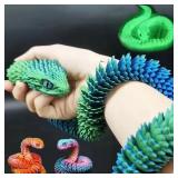 3D Printed Snake Movable Joint Fidget Toy...
