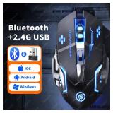 Wireless Bluetooth Gaming Mouse 2.4g USB...