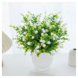 Artificial Plastic Flowers Fake Eucalyptus...