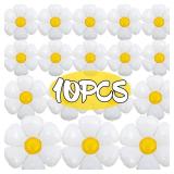 10PCS White Daisy Flower Balloon Multi Size...