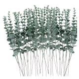 10pcs Artificial Plants Eucalyptus Leaves Green...