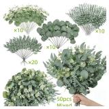 50PCS Artificial Flowers Bouquets Mixed...