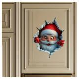 3D Reindeer Break-Through Wall Decal, Vinyl...