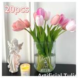 10Pcs Premium Tulip Artificial Flowers, Real...